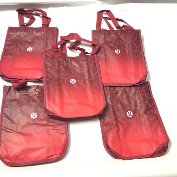 Lot of 5 Lululemon 2022 Reusable Holiday Shopping Tote Bag Ombré Pattern… - Picture 4 of 4